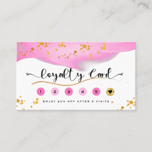 Elegant Blush Pink And Gold Glitter Loyalty Card