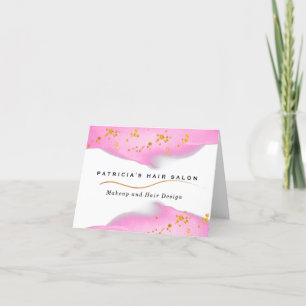 Elegant Blush Pink And Gold Glitter Thank You Card