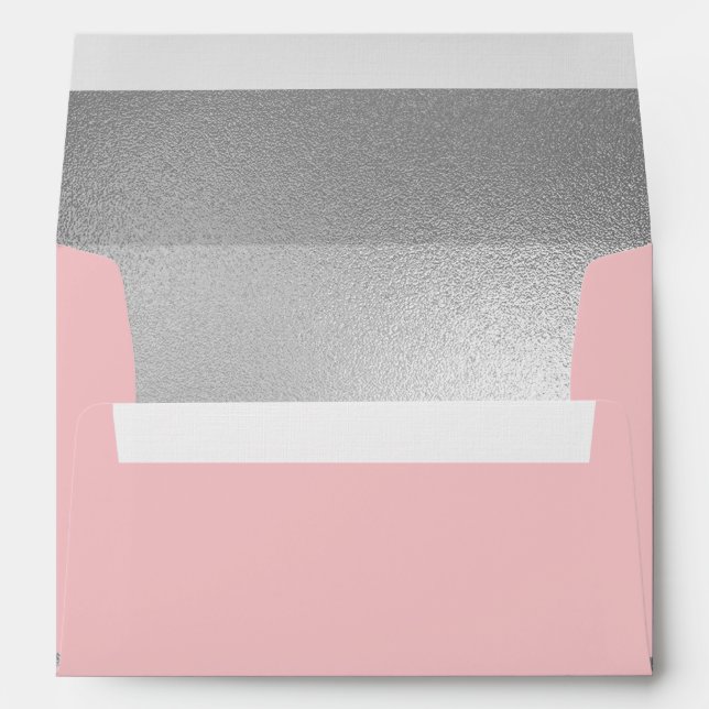 Elegant Blush Pink and Silver Envelope (Back (Bottom))