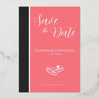Elegant Blush Pink Anthracite Save The Date