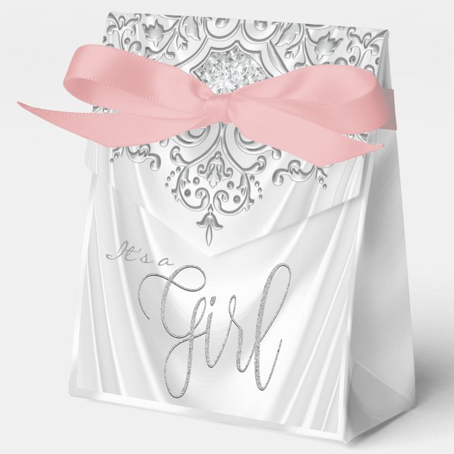 Elegant Blush Pink Baby Shower Favour Box (Creator Uploaded)