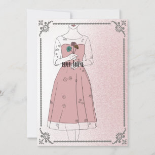 Elegant Blush Pink Bridal shower Personalised Card