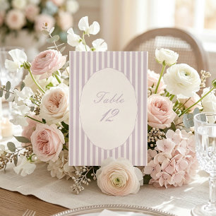 Elegant Blush Pink Calligraphy Wedding Birthday Table Number