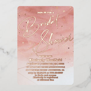 Elegant Blush Pink chic Bridal Shower Rose Gold