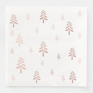 Elegant blush pink Christmas tree  Napkin