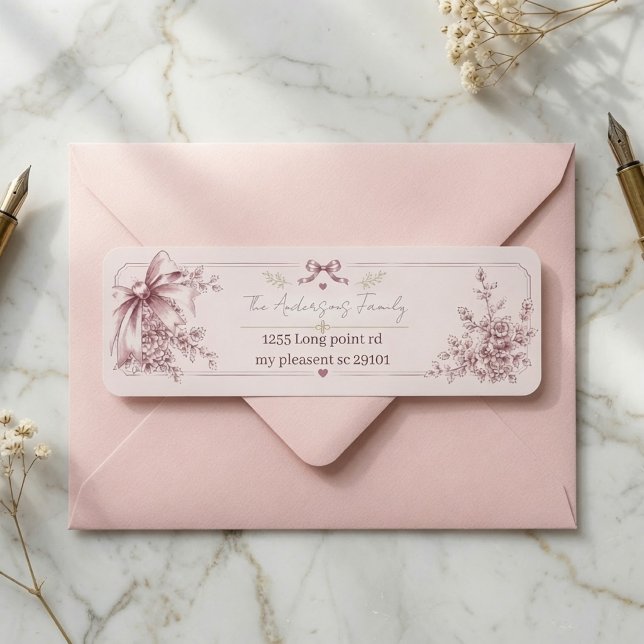 Elegant Blush Pink Coquette Bow Floral  (Creator Uploaded)