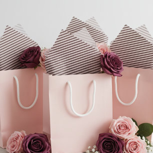 Elegant Blush Pink Dark Halloween Striped Tissue Paper