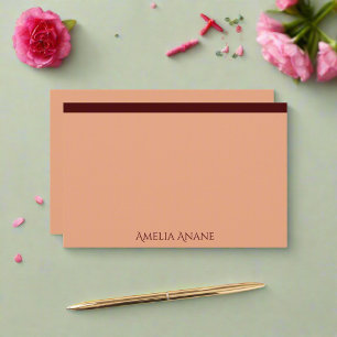 Elegant Blush Pink & Dark Red Typography    Stationery