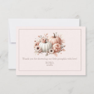 Elegant Blush Pink Fall Pumpkin Thank you