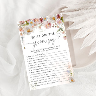 Elegant Blush Pink Floral Bridal Shower Game