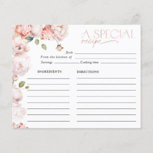 Elegant Blush Pink Floral Bridal Shower Recipe