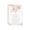 Elegant Blush Pink Floral Gold Baptism