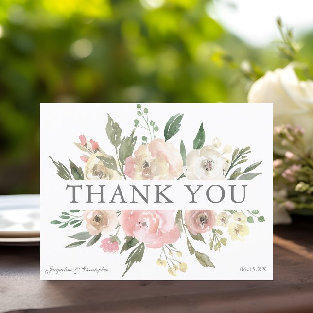 Elegant Blush Pink Floral Peony Wedding Postcard (Creator Uploaded)