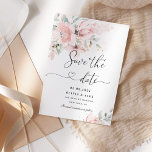 Elegant blush pink floral save the date card<br><div class="desc">Blush floral elegant Save the date card.
Matching items available.</div>