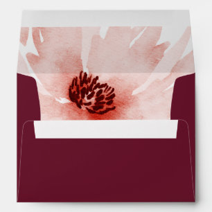 Elegant Blush Pink Floral Wedding Envelope