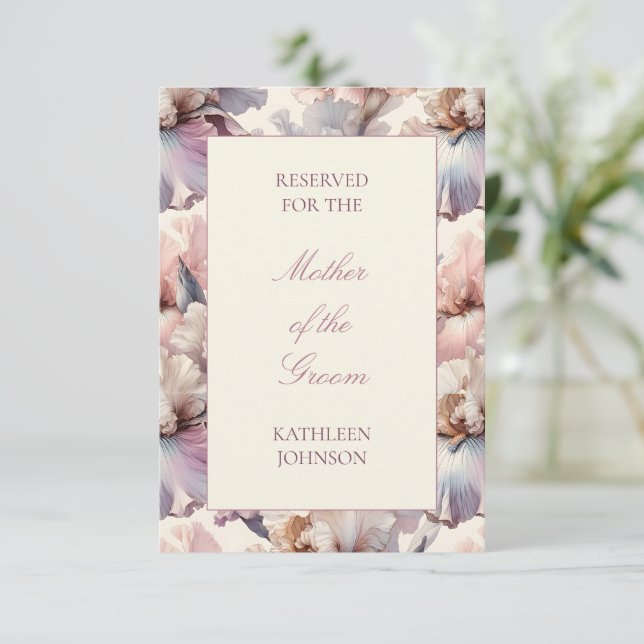 Elegant Blush Pink Floral Wedding Reserved Seating (Standing Front)