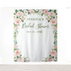 Elegant Blush Pink Flowers Bridal Shower Backdrop