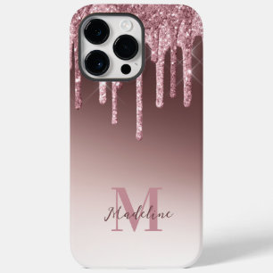 Elegant Blush Pink Glitter Case-Mate iPhone 14 Pro Max Case