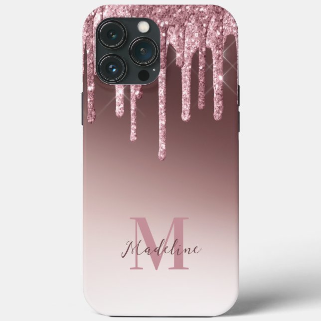 Elegant Blush Pink Glitter Case-Mate iPhone Case (Back)