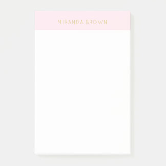 Elegant Blush Pink Gold Minimalist Classy Chic Post-it Notes