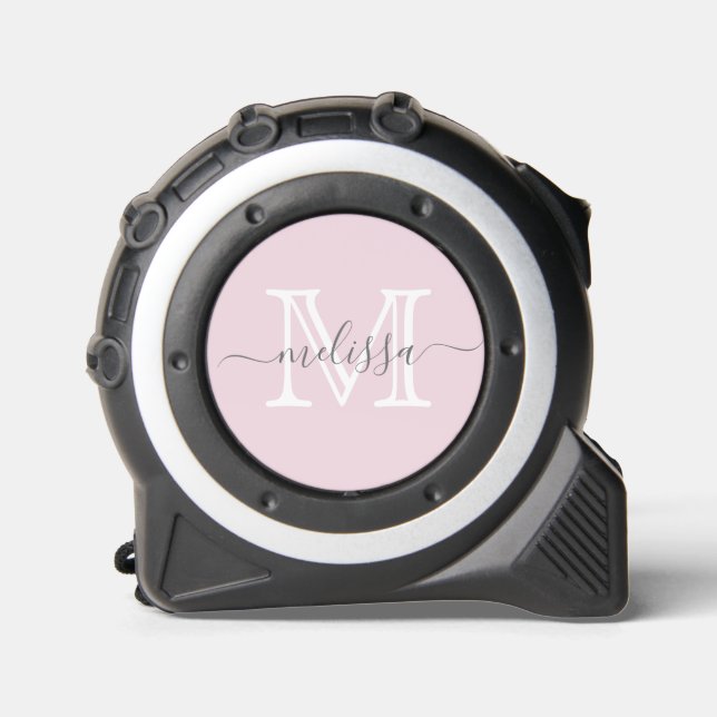 Elegant Blush Pink Minimal Name and Monogram 1 (Front)