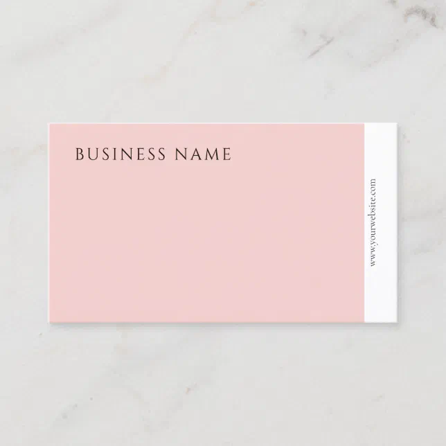 Elegant Blush Pink Modern Minimalist Template Business Card | Zazzle