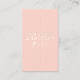 Elegant Blush Pink Neutral QR Code Boho Modern Business Card