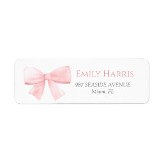 Elegant Blush Pink Pastel Bow Girl Baby Shower 