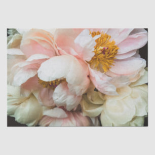 Elegant Blush Pink Peonies Tissue Paper