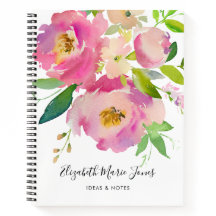 Elegant Blush Pink Peony Pastel Floral Watercolor
