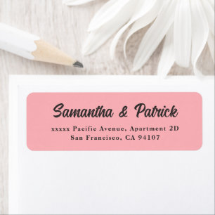 Elegant Blush Pink Return Address Labels