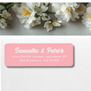 Elegant Blush Pink Return Address Labels