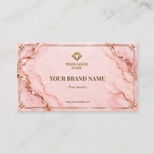 Elegant Blush Pink Rose Gold Earring Card