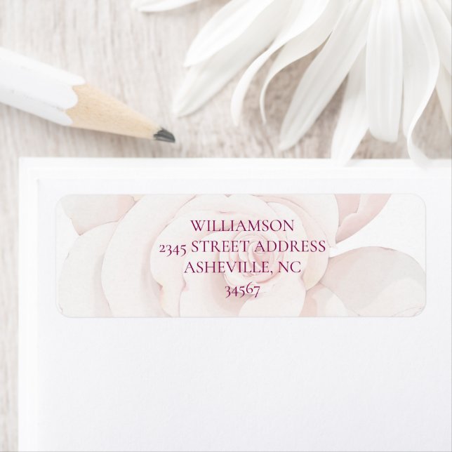 Elegant Blush Pink Rose Watercolor Floral Wedding (Insitu)
