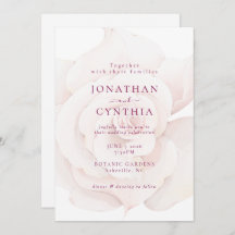 Elegant Blush Pink Rose Watercolor Floral Wedding