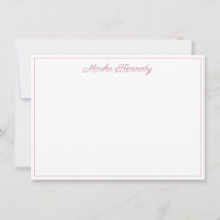 Elegant Blush Pink Script Border