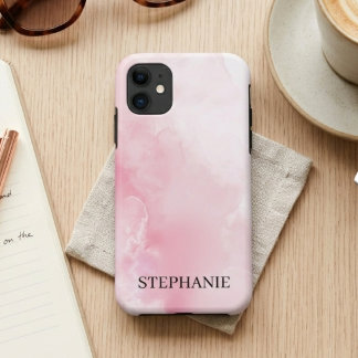 Elegant Blush Pink Soft Watercolor iPhone 11 Case