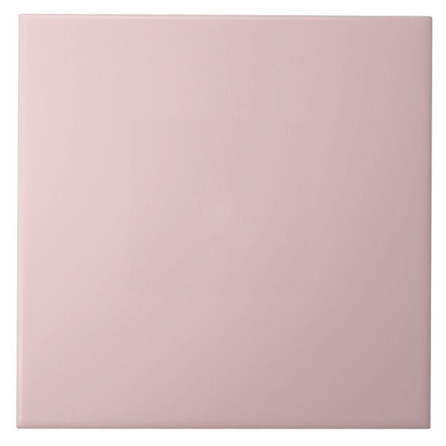 Elegant Blush Pink Solid Colour Chic Feminine  Tile (Front)