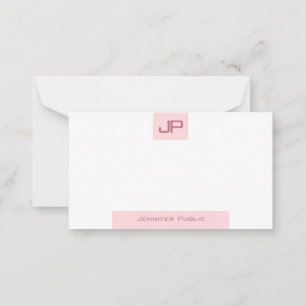 Elegant Blush Pink Template Modern Monogram Simple