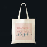 Elegant blush pink thankful grateful blessed tote bag<br><div class="desc">Elegant blush pink thankful grateful blessed tote bag</div>