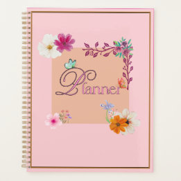 Elegant Blush Pink Undated Monthly Weekly Planner