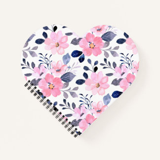 Elegant Blush Pink Watercolor Floral Phone Case Notebook