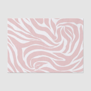 Elegant Blush Pink Zebra White Animal Print Tissue Paper