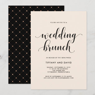 Elegant Blush Post Wedding Brunch Invitation