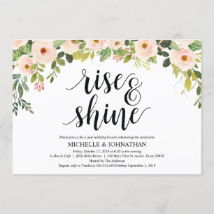 Elegant Blush Post Wedding Brunch Invitation Card