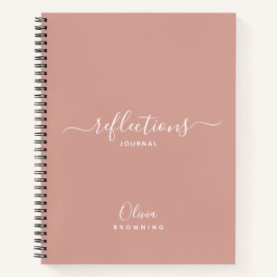 Elegant Blush Reflections Journal Notebook