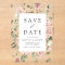 Elegant Blush Rose Garden Wedding Save the Date