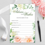 Elegant Blush Rose Greenery Advice and Wishes card<br><div class="desc">Elegant Blush Rose Greenery Advice and Wishes card. For additional customisation,  feel free to contact me!</div>