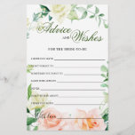 Elegant Blush Rose Greenery Advice and Wishes card<br><div class="desc">Elegant Blush Rose Greenery Advice and Wishes card. For additional customisation,  feel free to contact me!</div>