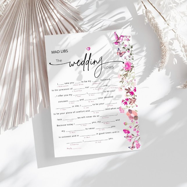 Elegant Blush Ruby Rose Floral Wedding Vows Game (Creator Uploaded)